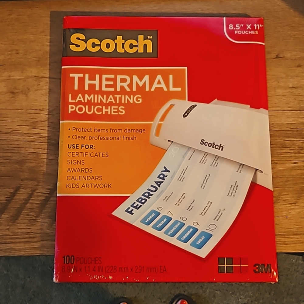 New Scotch Thermal Laminating Pouches